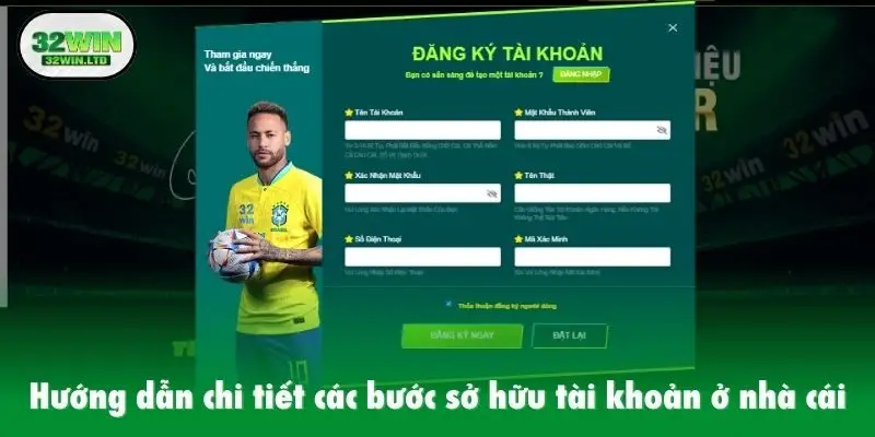 Hướng dẫn chi tiết các bước sở hữu tài khoản ở nhà cái