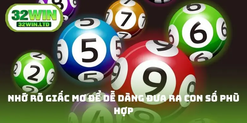 Nhớ rõ giấc mơ để dễ dàng đưa ra con số phù hợp